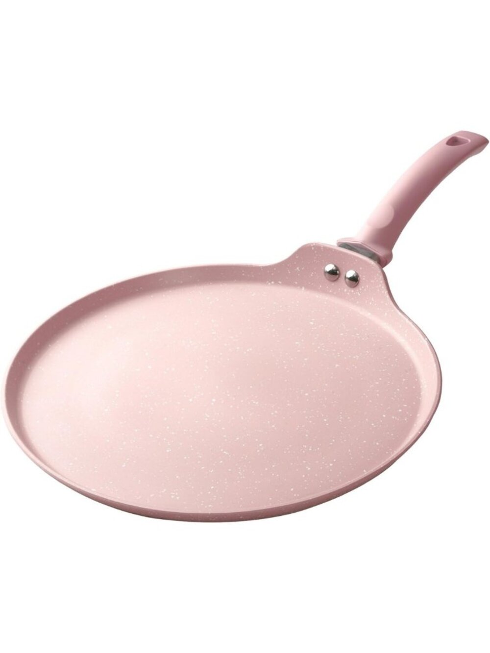 10-Inch Nonstick Crepe & Dosa Pan - Pink Granite Skillet, Induction Compatible